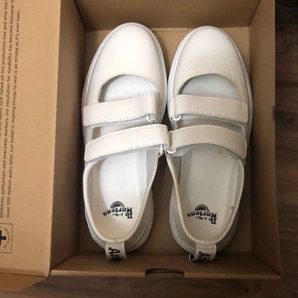 Never worn Dr. Martens bright white